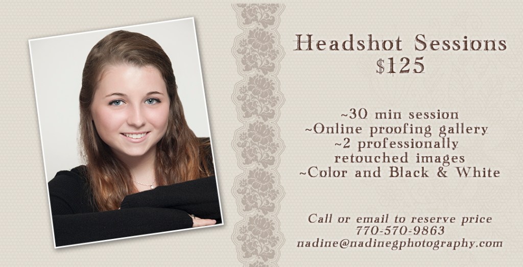 North Atlanta GA headshot special, headshot photographer, 